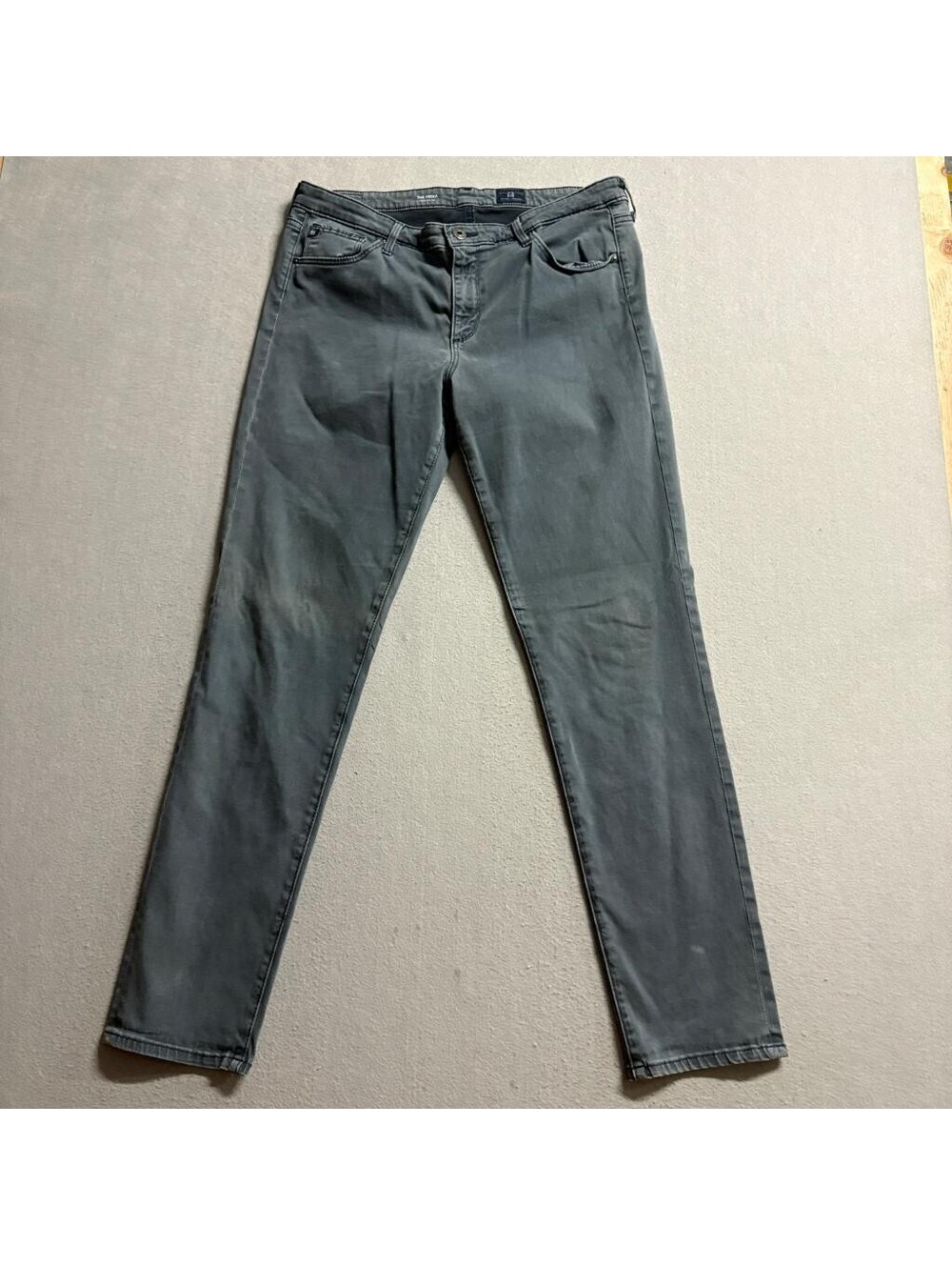 AG Adriano Goldschmied The Prima Cigarette Leg Jeans Womens 32R Gray Stretch